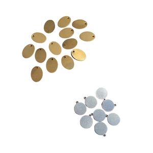 Small Jewelry Tags 8-.5" Silver Round 20 Guage, 14qty.75x.5 Oval Bronze 20 Gauge